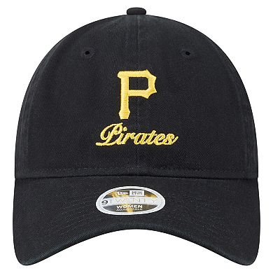 Women's New Era Black Pittsburgh Pirates Preppy Team 9TWENTY Adjustable Hat