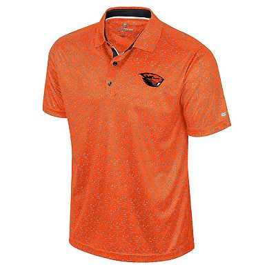 Men's Colosseum Orange Oregon State Beavers Sublimated Golf Polo