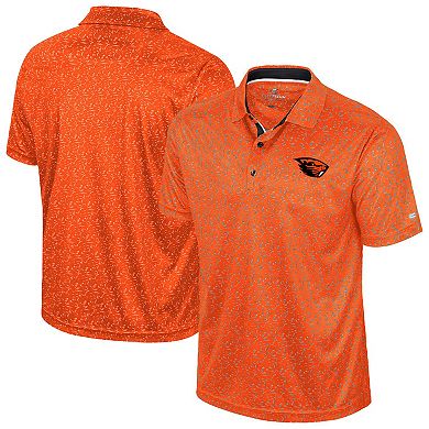 Men's Colosseum Orange Oregon State Beavers Sublimated Golf Polo