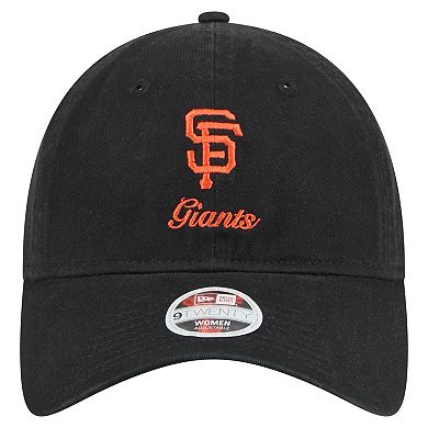 Women's New Era Black San Francisco Giants Preppy Team 9TWENTY Adjustable Hat