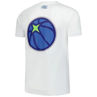 Unisex��FISLL White Minnesota Timberwolves Burst Logo T-Shirt