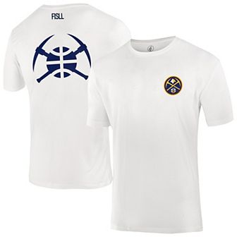 Unisex��FISLL White Denver Nuggets Burst Logo T-Shirt