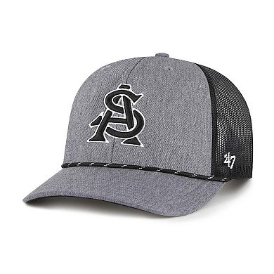 Men's '47 Gray Arizona State Sun Devils Carbon Rope Adjustable Hat