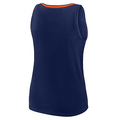 Women's Navy Houston Astros Stellar Win V-Neck Tank Top