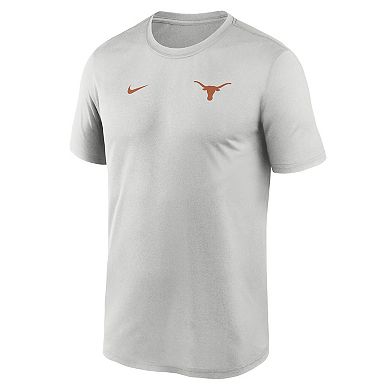 Men's Nike Gray Texas Longhorns 2025 Sideline Small Logo Legend Performance T-Shirt