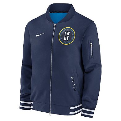 Men's Nike Navy Philadelphia Phillies Authentic Collection City Connect Full-Zip Bomber Jacket