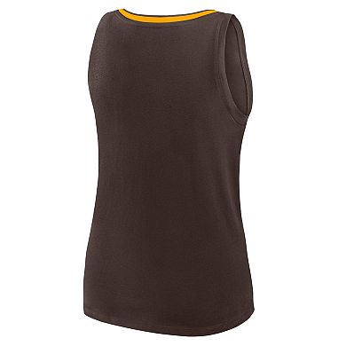 Women's Brown San Diego Padres Stellar Win V-Neck Tank Top