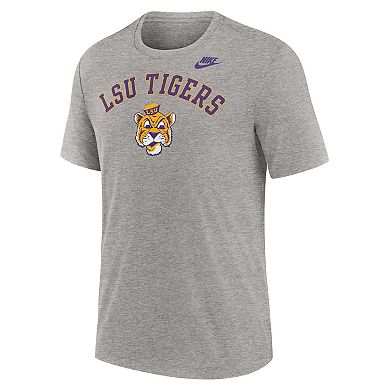 Men's Nike Heather Gray LSU Tigers Legacy Arch Tri-Blend T-Shirt