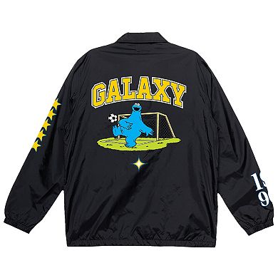 Youth Peace Collective x Sesame Street Black LA Galaxy Full-Snap Coaches Jacket