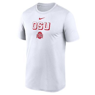 Men's Nike White Ohio State Buckeyes 2025 Sideline Legend Performance T-Shirt