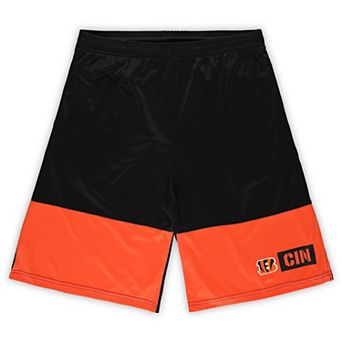 Men's Fanatics Black/Orange Cincinnati Bengals Big & Tall Best of the Best Performance Shorts