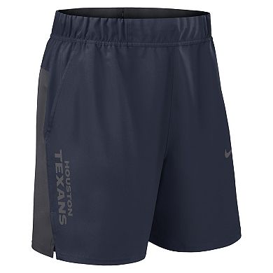 Men's Nike Navy Houston Texans Woven Victory Performance Shorts