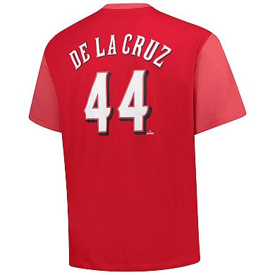 Men's�Profile Elly De La Cruz Red Cincinnati Reds Big & Tall Name & Number T-Shirt