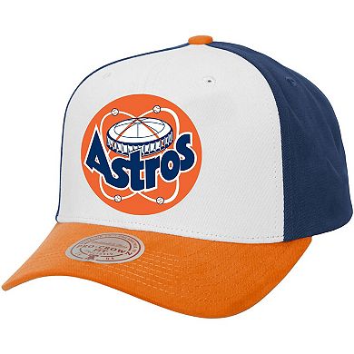 Unisex Mitchell & Ness White Houston Astros Basic Coop Pro Adjustable Hat