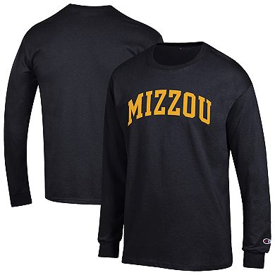 Men's Champion Black Missouri Tigers Basic Arch Long Sleeve T-Shirt
