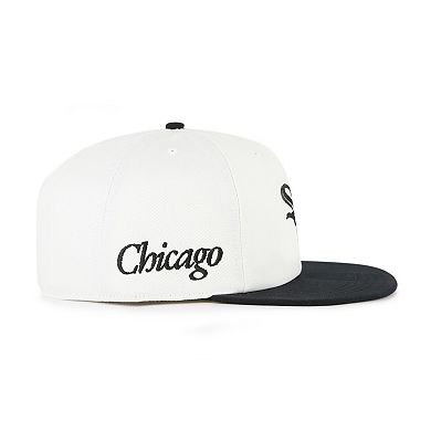 Men's '47 White/Black Chicago White Sox Foundation Captain Snapback Hat