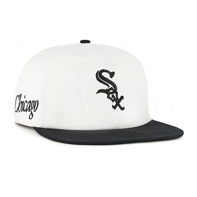 Men's '47 White/Black Chicago White Sox Foundation Captain Snapback Hat