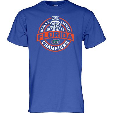 Unisex Blue 84 Royal Florida Gators 2025 Big 12 Women's Lacrosse Regular Season Champions T-Shirt