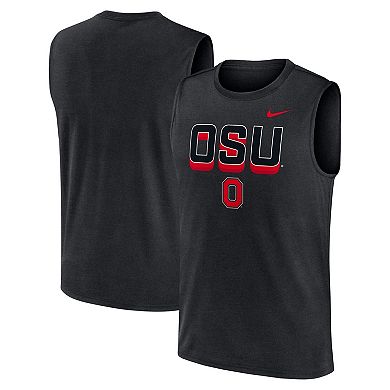 Men's Nike Black Ohio State Buckeyes Primetime Tricode Legend Performance Tank Top