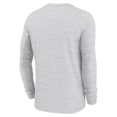 Men's Nike White Tennessee Volunteers 2025 Sideline Velocity Performance Long Sleeve T-Shirt
