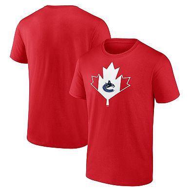 Men's Red Vancouver Canucks Canada Day T-Shirt