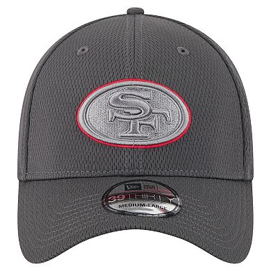 Men's New Era Graphite San Francisco 49ers Main 39THIRTY Flex Hat