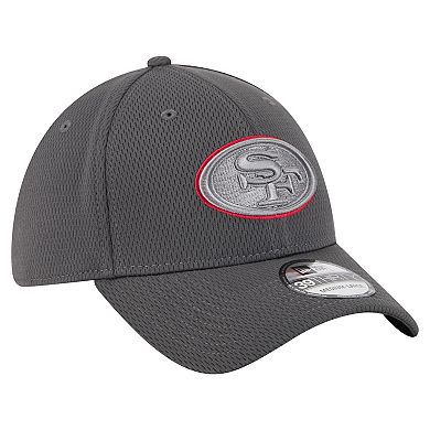 Men's New Era Graphite San Francisco 49ers Main 39THIRTY Flex Hat