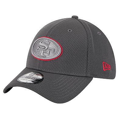 Men's New Era Graphite San Francisco 49ers Main 39THIRTY Flex Hat