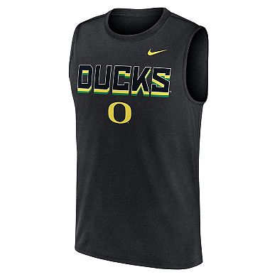 Men's Nike Black Oregon Ducks Primetime Tricode Legend Performance Tank Top
