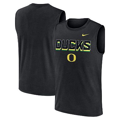 Men's Nike Black Oregon Ducks Primetime Tricode Legend Performance Tank Top