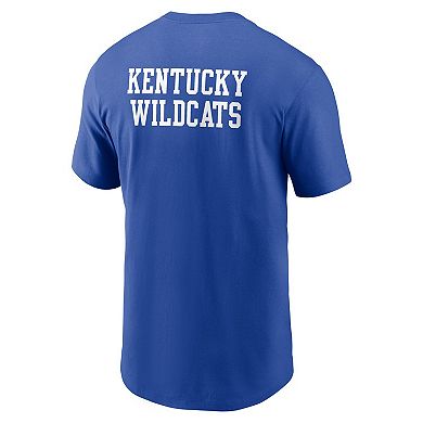 Men's Nike Royal Kentucky Wildcats 2-Hit Stacked T-Shirt
