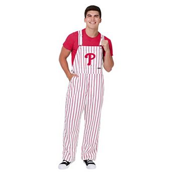 Men's�FOCO White Philadelphia Phillies Pinstripe Bib Overalls