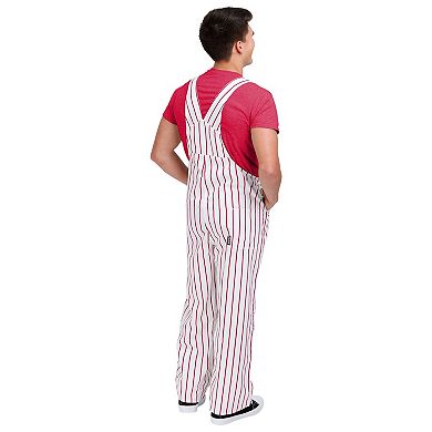 Men's FOCO White Philadelphia Phillies Pinstripe Bib Overalls