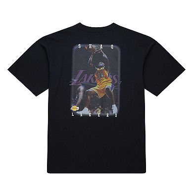 Men's�Mitchell & Ness Shaquille O'Neal Black Los Angeles Lakers Hardwood Classics NBA Legends T-Shirt