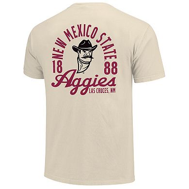 Men's Cream New Mexico State Aggies Comfort Colors Mascot Overlay T-Shirt