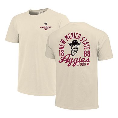 Men's Cream New Mexico State Aggies Comfort Colors Mascot Overlay T-Shirt