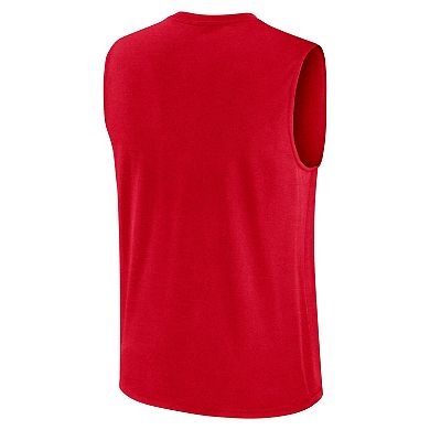 Men's Nike Scarlet Ohio State Buckeyes Primetime Tricode Legend Performance Tank Top