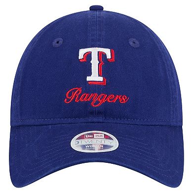 Women's New Era Royal Texas Rangers Preppy Team 9TWENTY Adjustable Hat