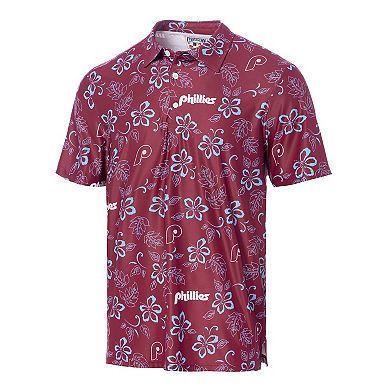 Men's Reyn Spooner Maroon Philadelphia Phillies Cooperstown Collection Performance Polo