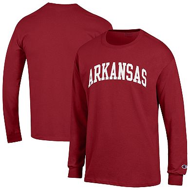 Men's Champion Cardinal Arkansas Razorbacks Basic Arch Long Sleeve T-Shirt