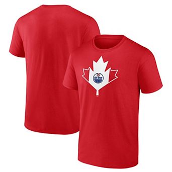 Men's Red Edmonton Oilers Canada Day T-Shirt