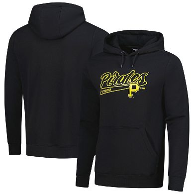 Men's Levelwear Black Pittsburgh Pirates Podium Fleece Pullover Hoodie