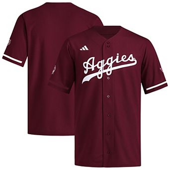 Men's�adidas Maroon Texas A&M Aggies Reversible Retro Full-Button Baseball Jersey