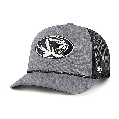 Men's '47 Gray Missouri Tigers Carbon Rope Adjustable Hat
