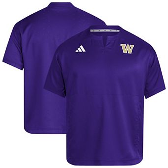 Men's�adidas Purple Washington Huskies Dugout Coaches Adizero Notch Neck Pullover Top