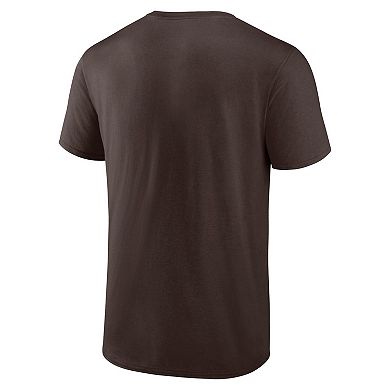 Men's Brown Cleveland Browns Chrome Dimension T-Shirt