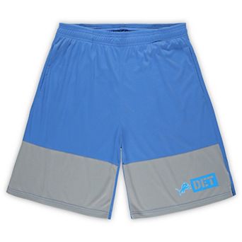 Men's Fanatics Blue/Silver Detroit Lions Big & Tall Best of the Best Performance Shorts