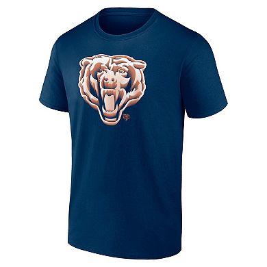 Men's Navy Chicago Bears Chrome Dimension T-Shirt