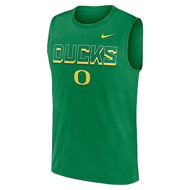 Men's Nike Green Oregon Ducks Primetime Tricode Legend Performance Tank Top