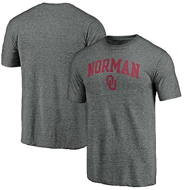 Men's Heather Gray Oklahoma Sooners Arched City Tri-Blend T-Shirt